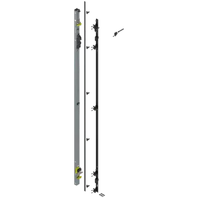 Система розсувних дверей Revego UNO + UNO без цоколю ліва 2407–2556 мм