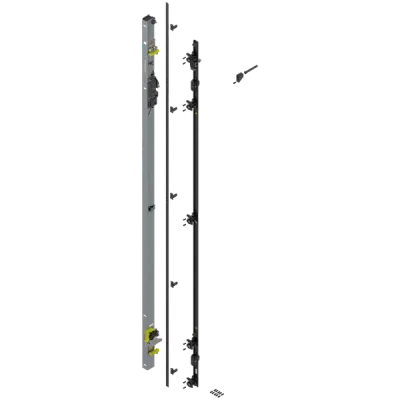 Система розсувних дверей Revego UNO + UNO без цоколю ліва 2107–2256 мм