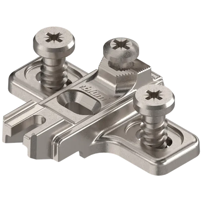 Монтажна планка MODUL для завіс під фальш-панель хрестоподібна 3 мм з вмонтованими єврогвинтами